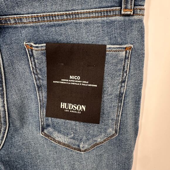 HUDSON JEANS NWT Nico Skinny Denim Jean in Roses Wash // 26 - Picture 10 of 12